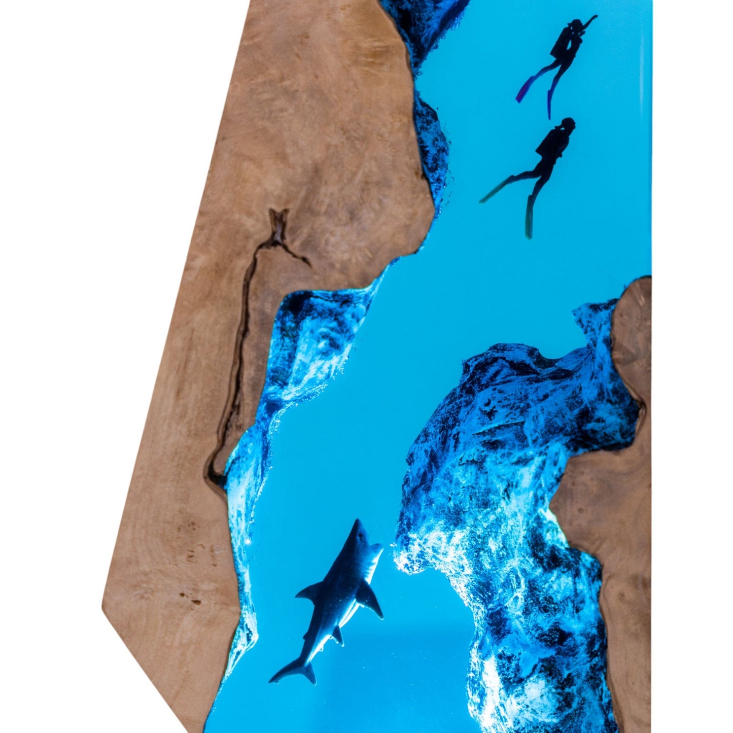 Shark Ocean Resin Night Light: Resin Lamp Streamer & Playroom Decor, Personalized Gift