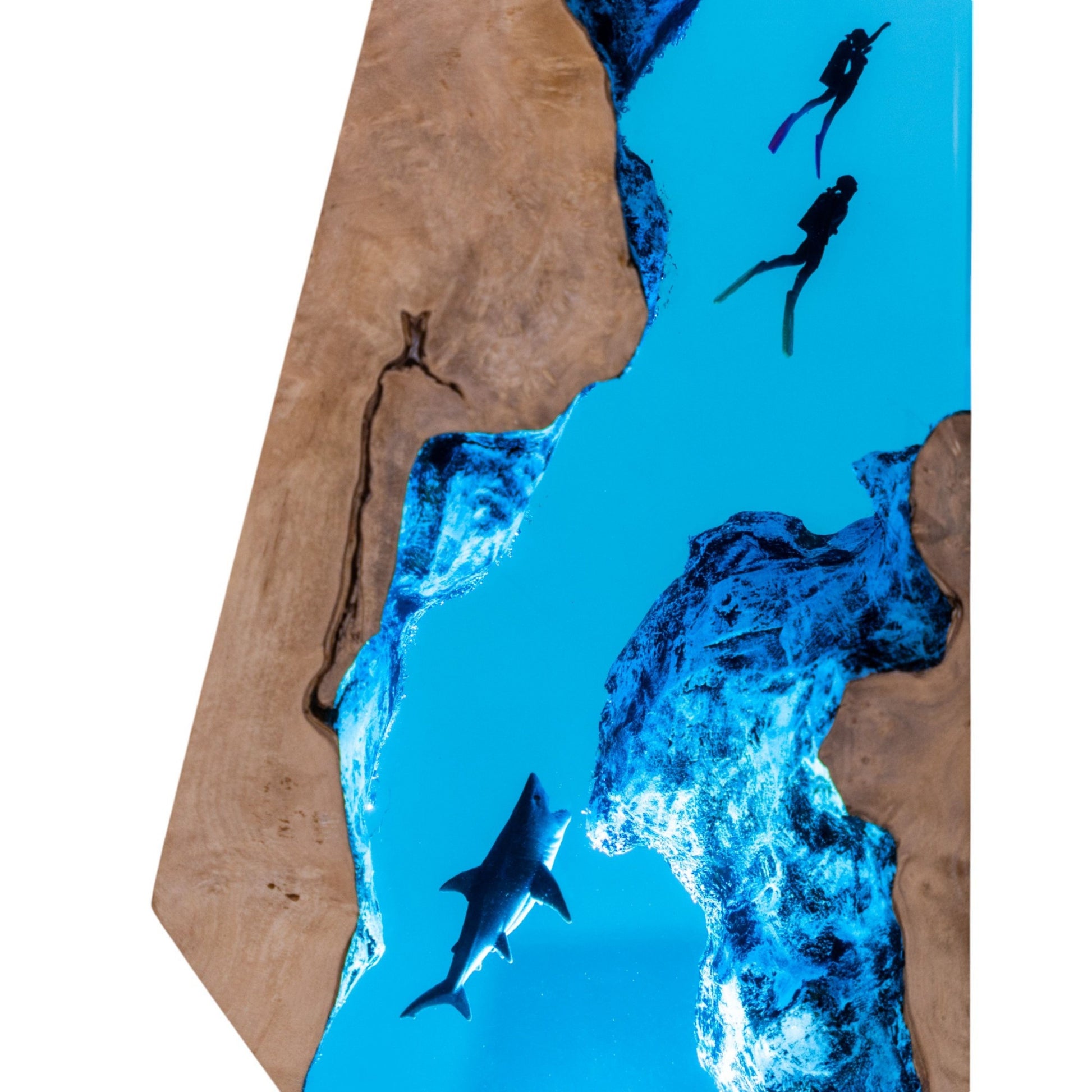 Shark Ocean Resin Night Light: Resin Lamp Streamer & Playroom Decor, Personalized Gift