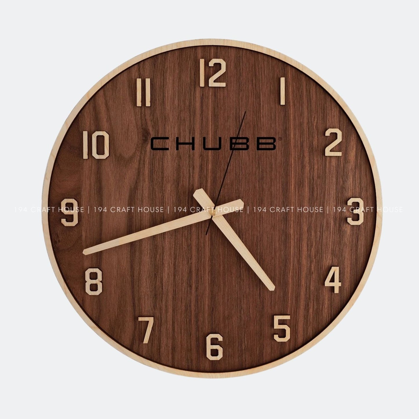 Custom Logo Wooden Wall Clock Personalized Corporate Gift