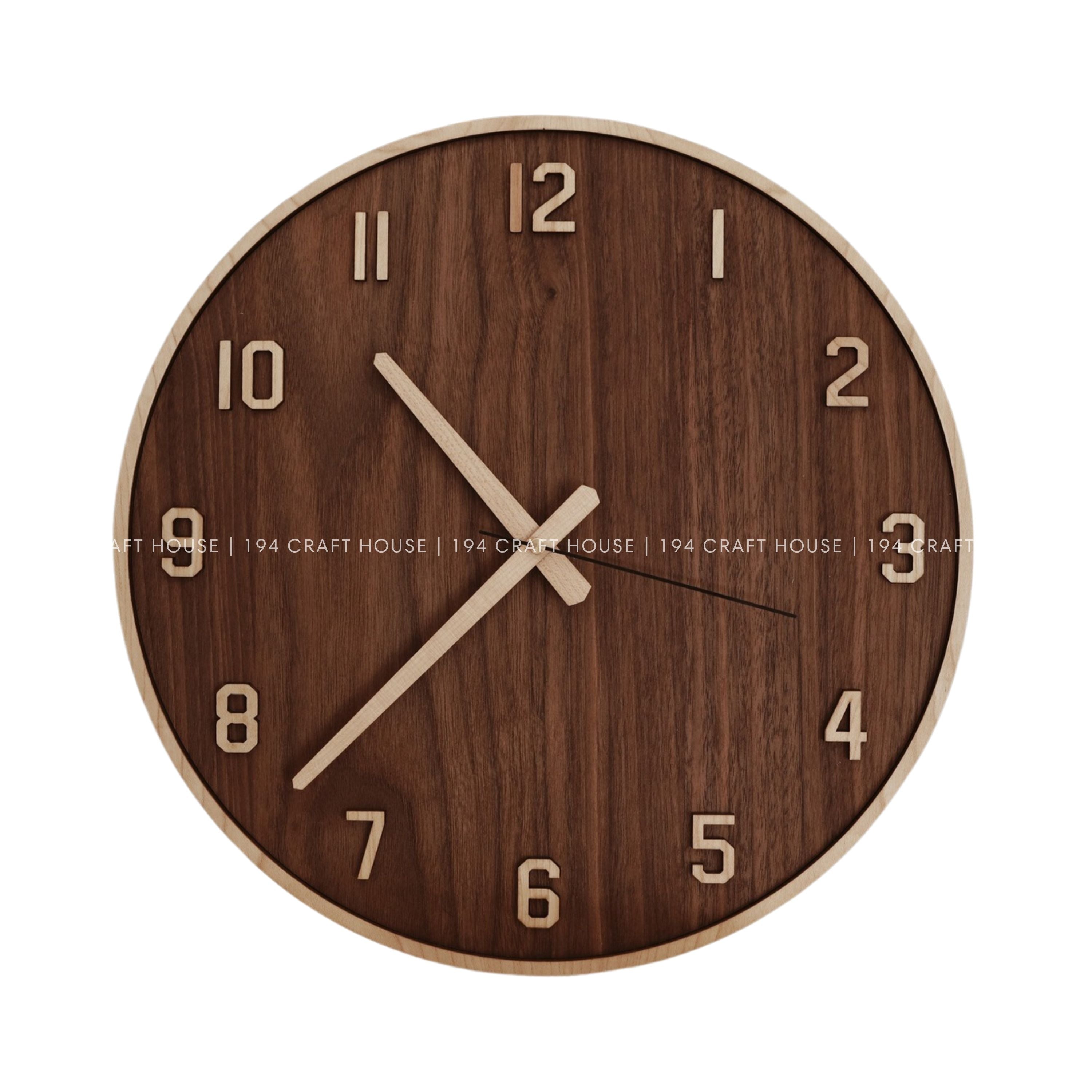 Custom Wooden Wall Clocks: Minimalist Home, Office Decor
