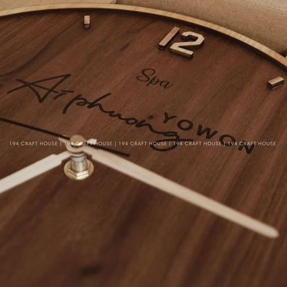 Personalized Wooden Wall Clock - Real Estate Promotion Gift