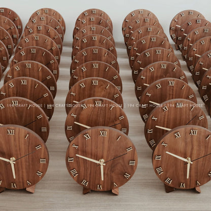 Wooden Desk Clock Personalized