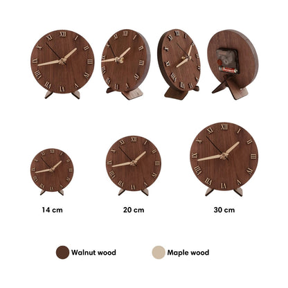 Wooden Desk Clock Personalized