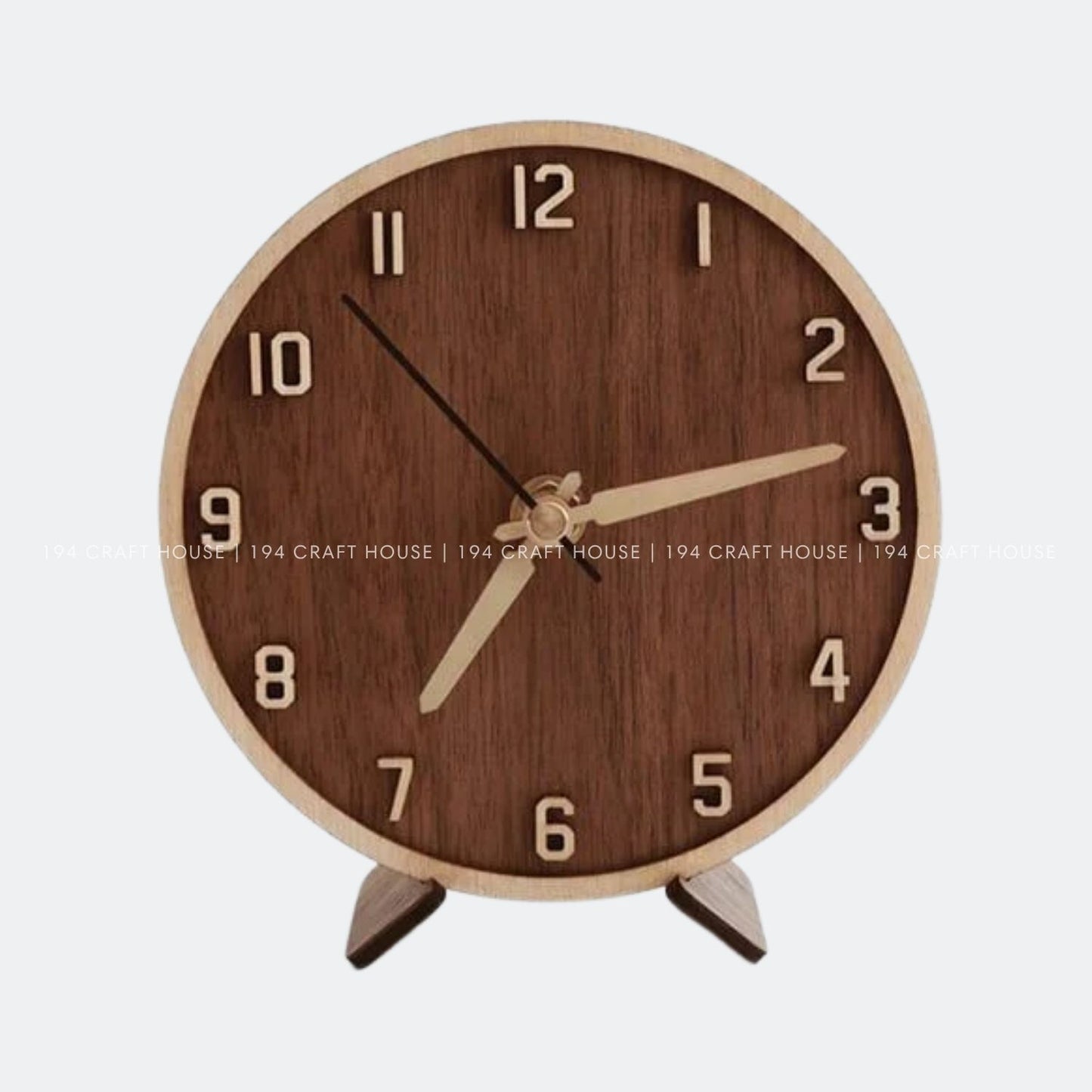 Wooden Desk Clock Personalized