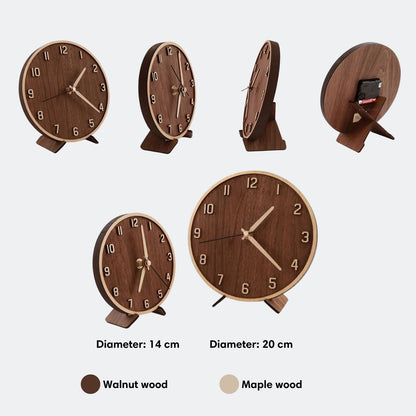 Wooden Desk Clock Personalized