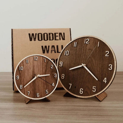 Wooden Desk Clock Personalized