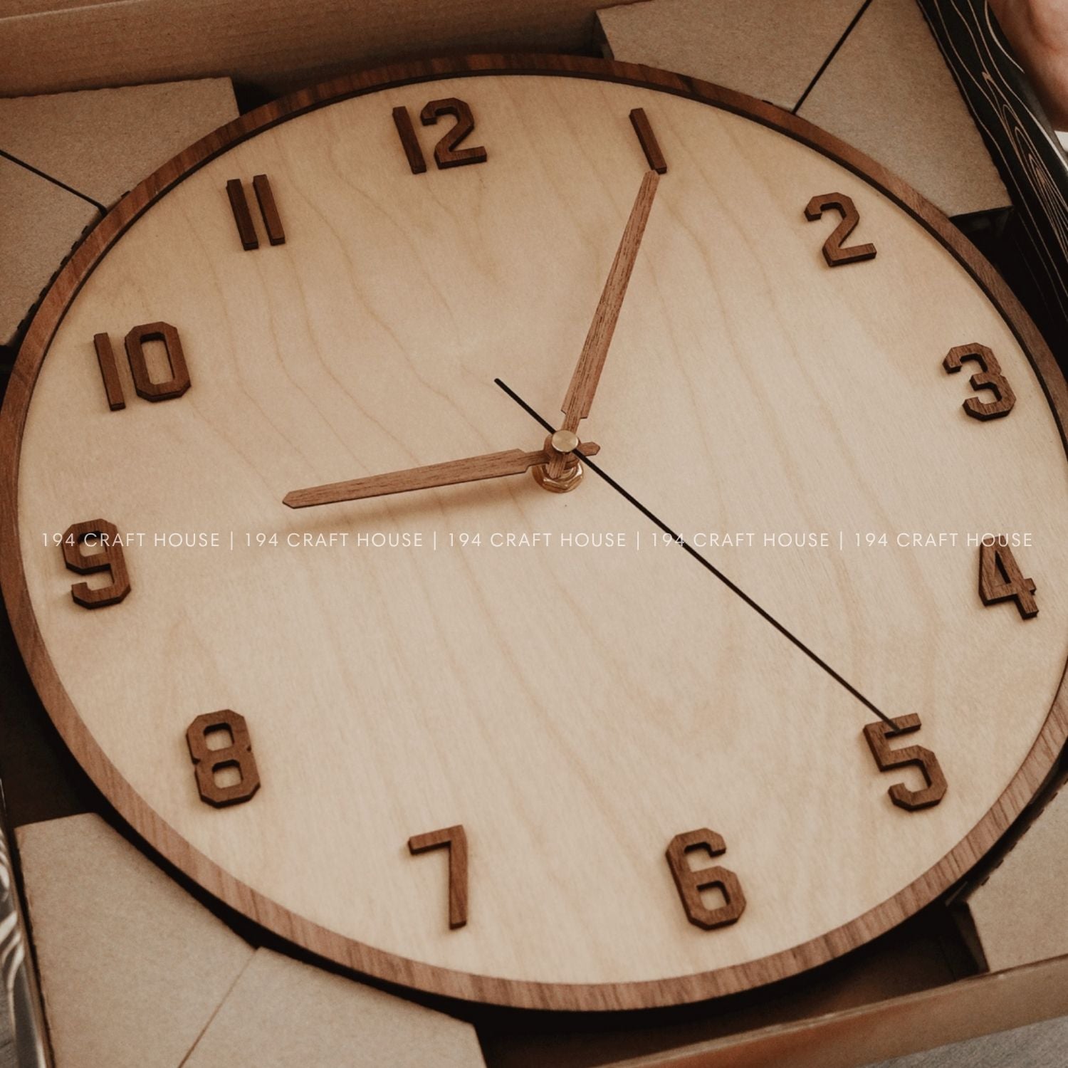 Wooden Large Wall Clock Personalized