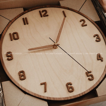 Wooden Large Wall Clock Personalized