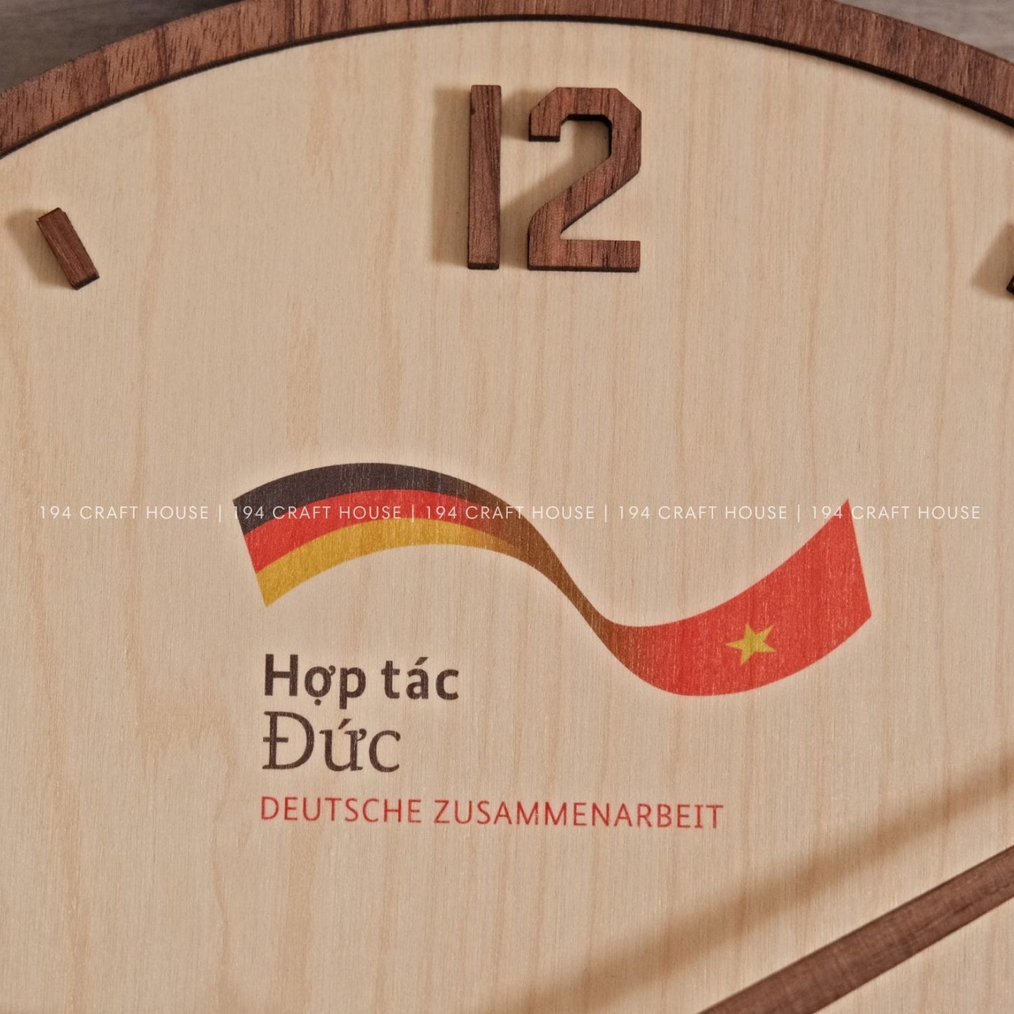 Wooden Large Wall Clock Personalized