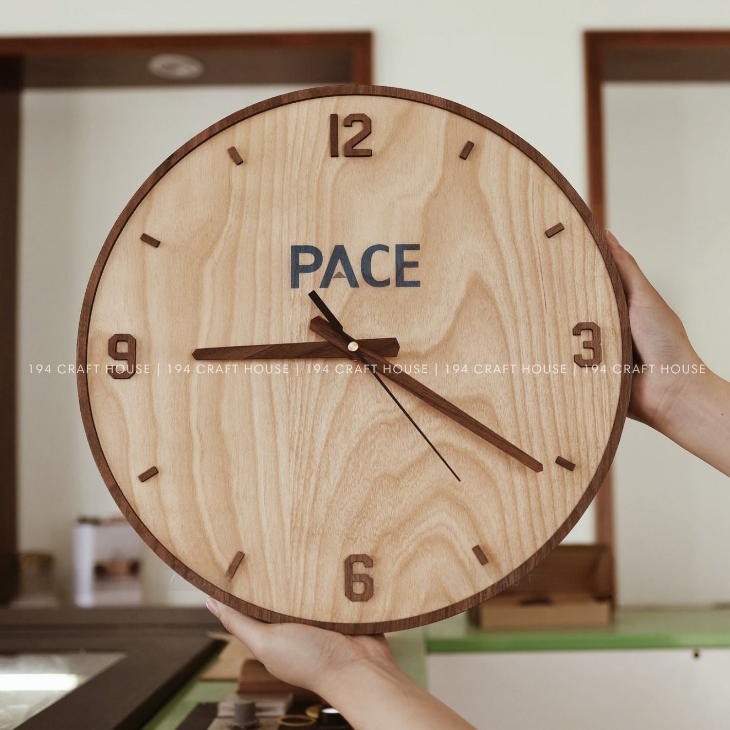 Wooden Large Wall Clock Personalized