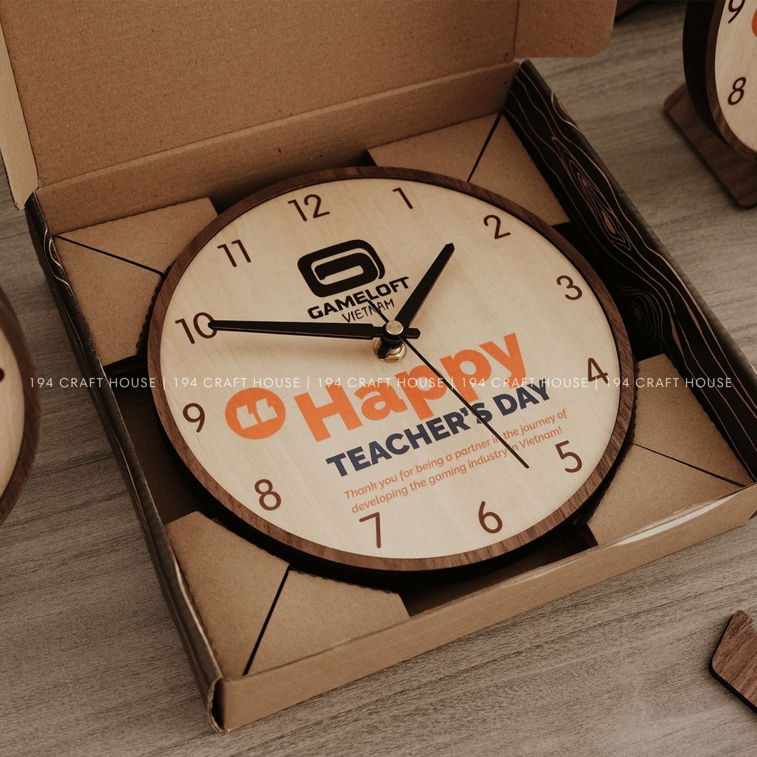 Wooden Large Wall Clock Personalized