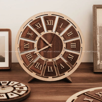 Wooden Desk Clock Personalized