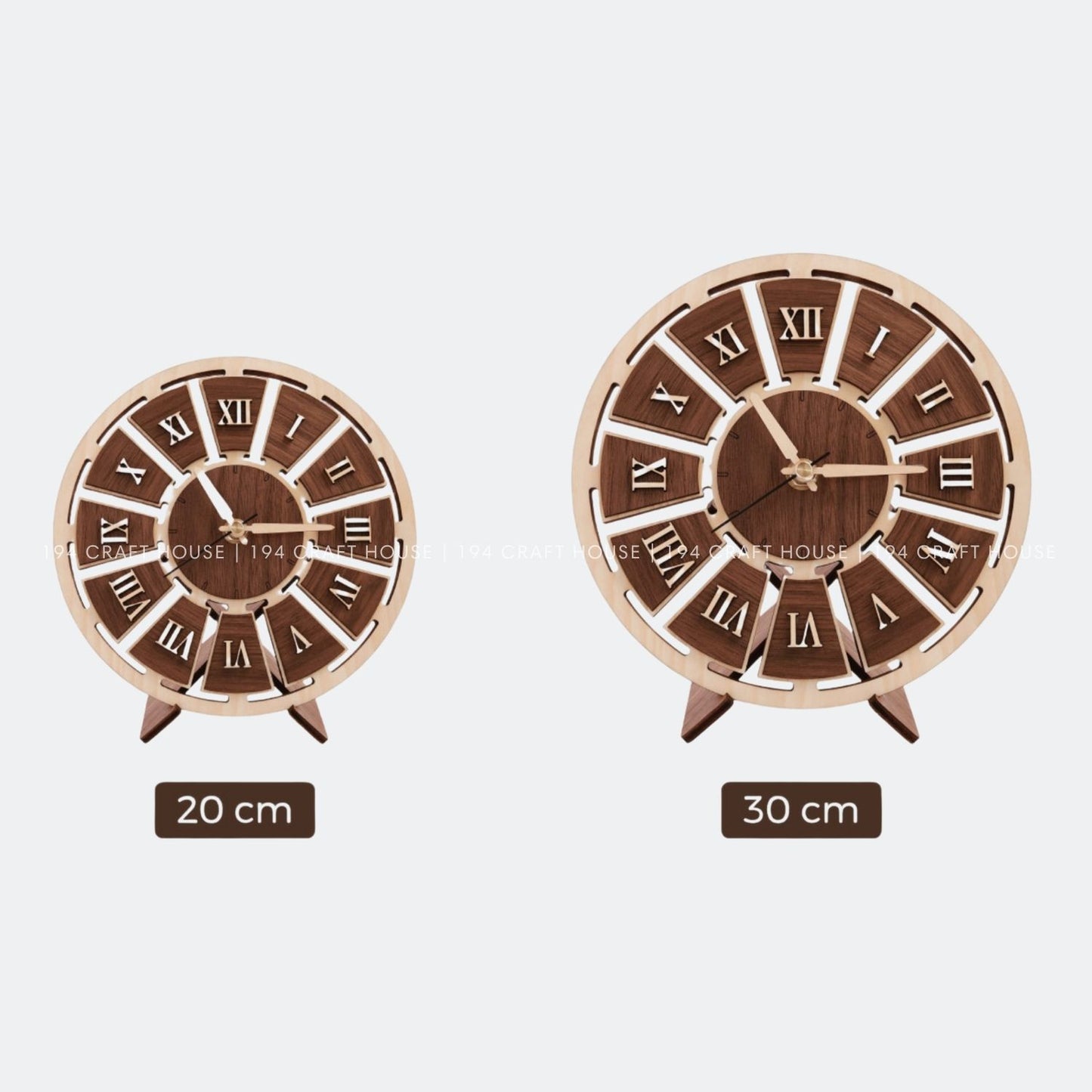Wooden Desk Clock Personalized