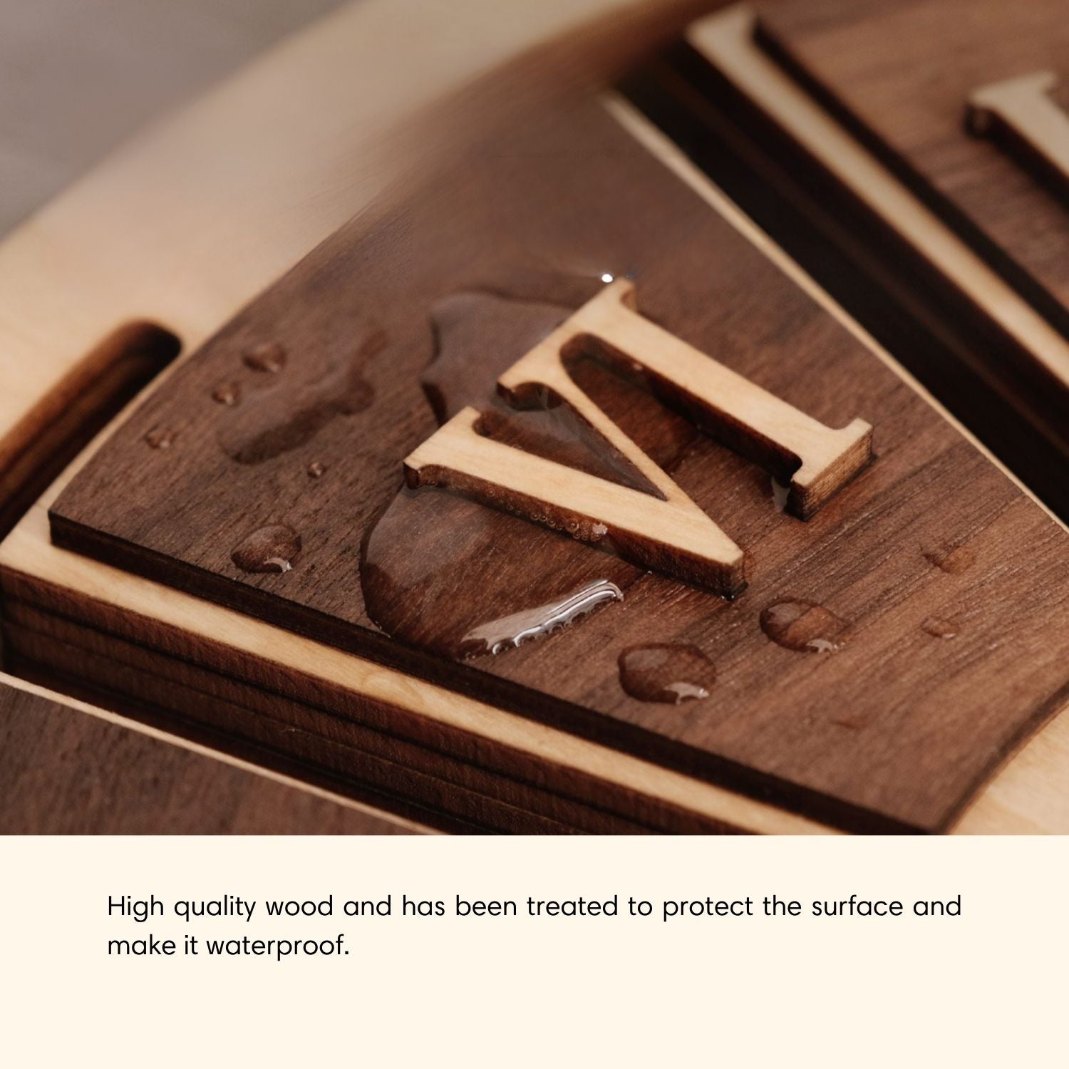 Wooden Large Wall Clock Personalized