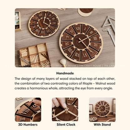 Wooden Large Wall Clock Personalized