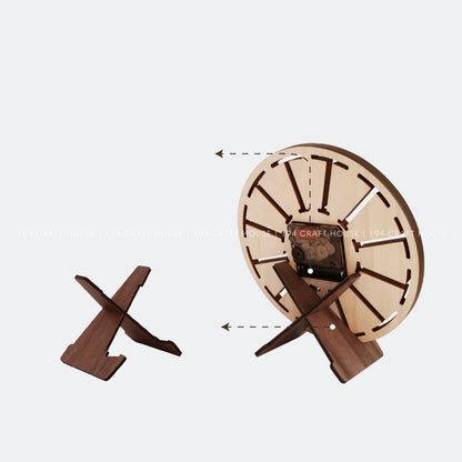 Wooden Desk Clock Personalized