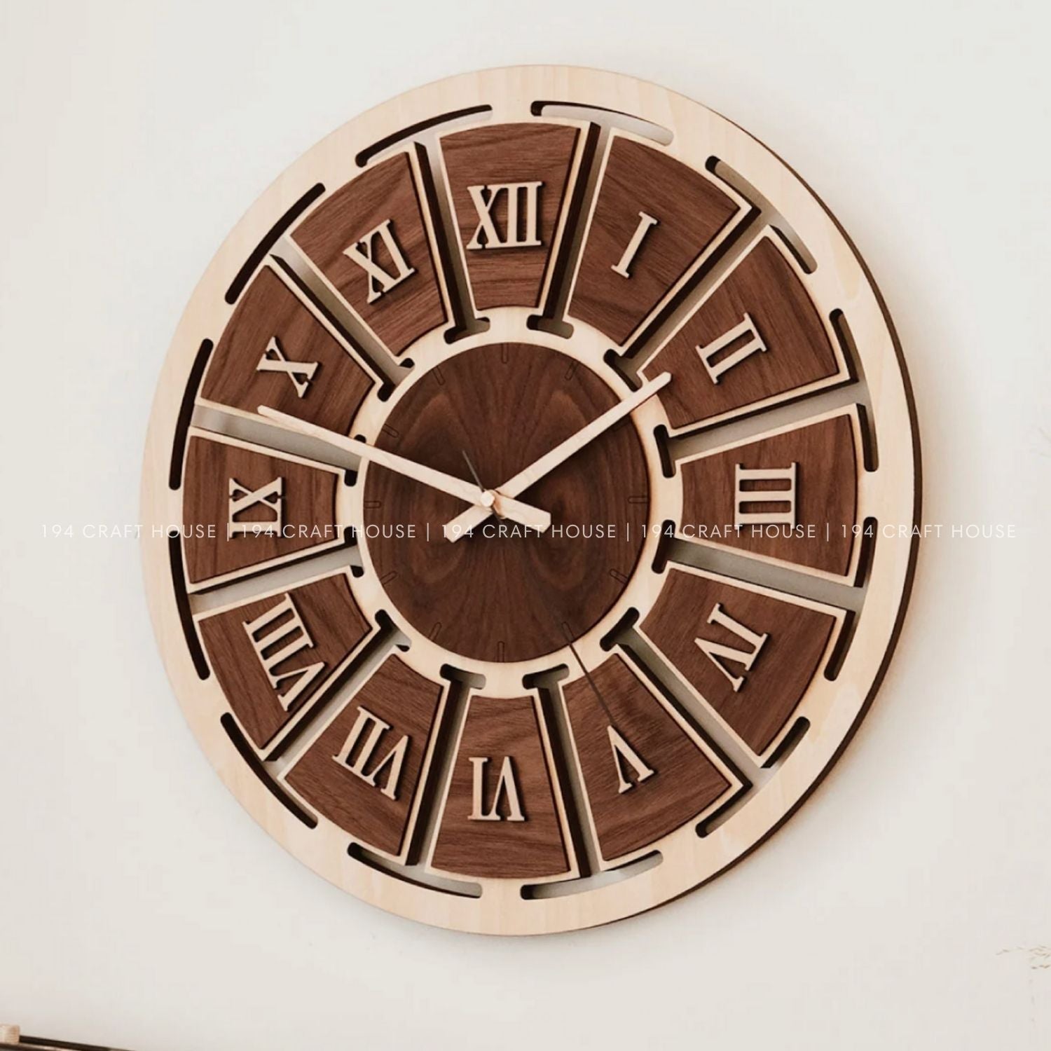 Wooden Large Wall Clock Personalized