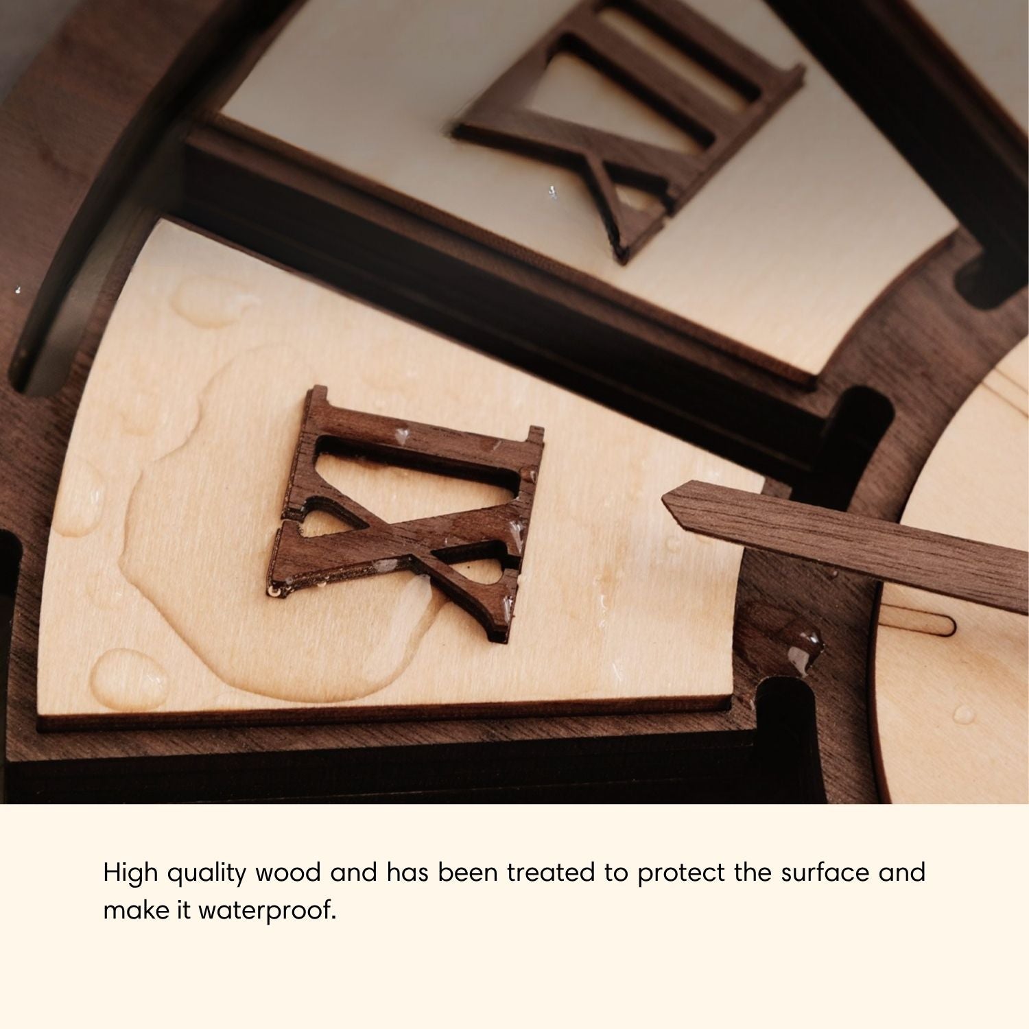 Wooden Large Wall Clock Personalized