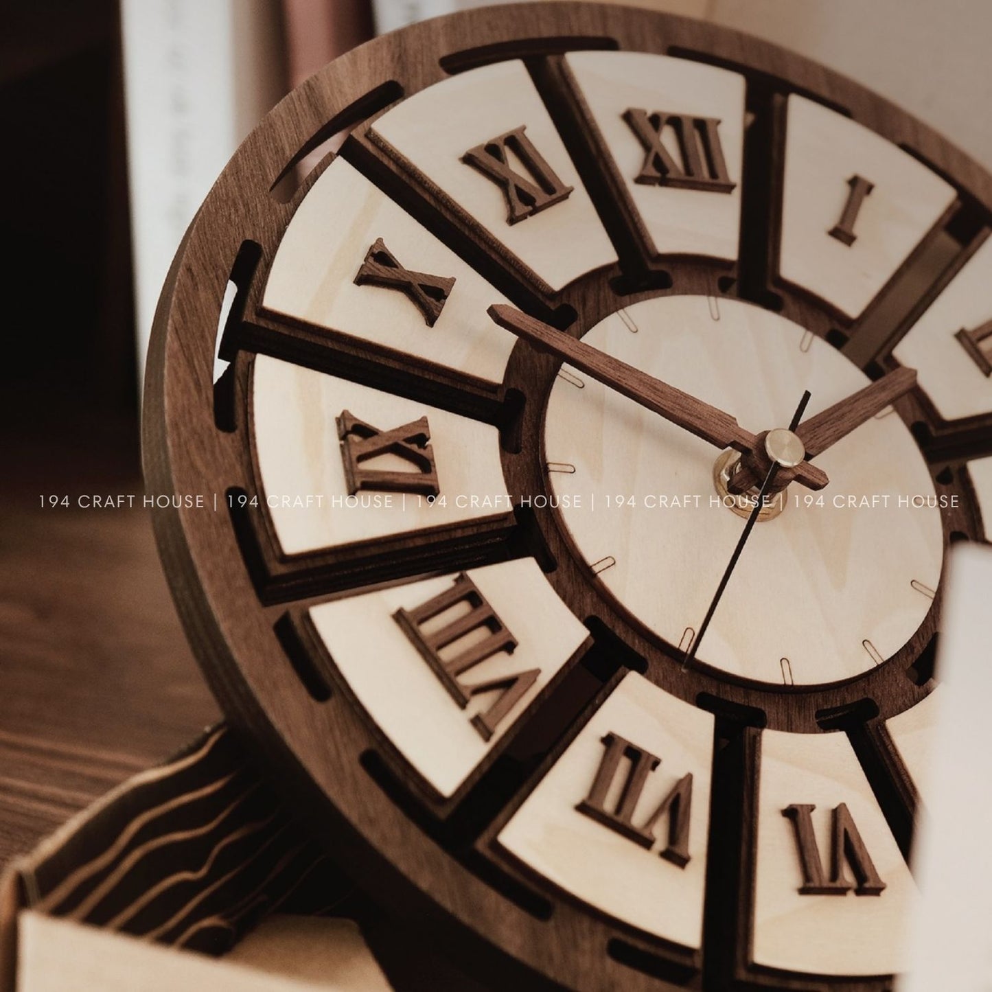 Wooden Large Wall Clock Personalized