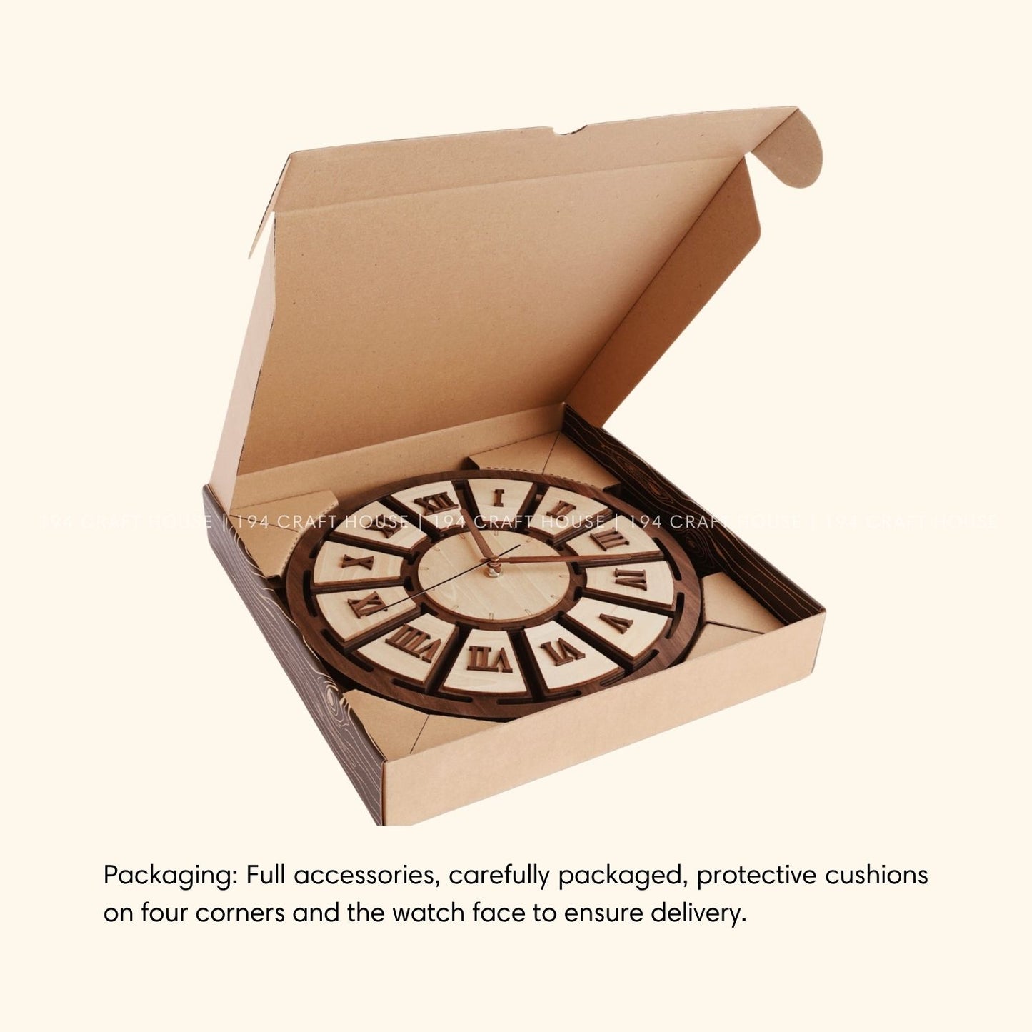 Wooden Large Wall Clock Personalized