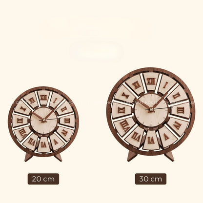 Wooden Desk Clock Personalized