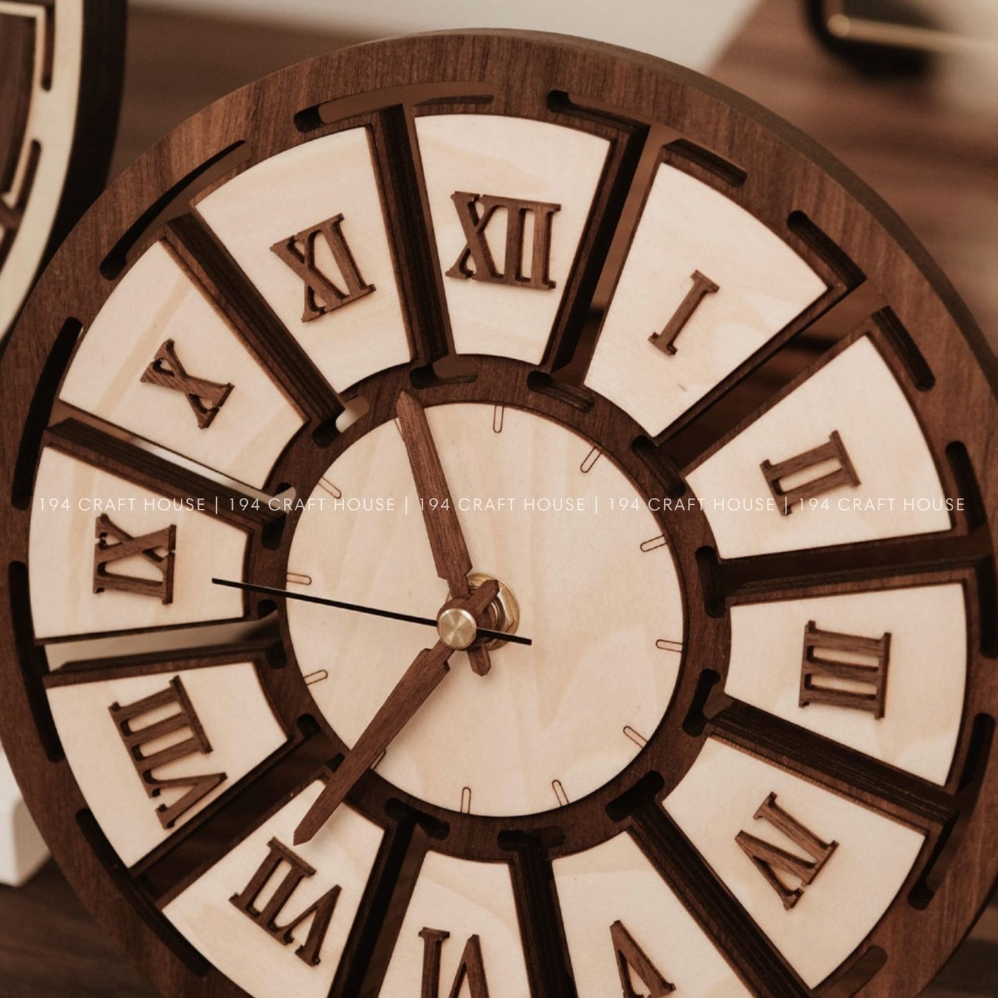 Wooden Large Wall Clock Personalized