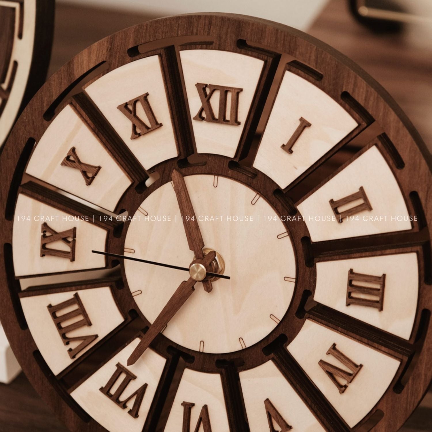 Wooden Large Wall Clock Personalized