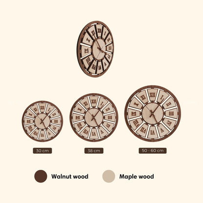 Wooden Large Wall Clock Personalized