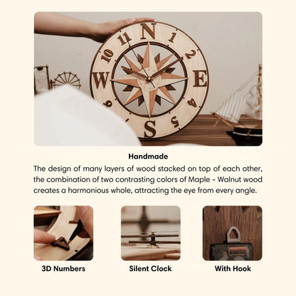 Wooden Large Wall Clock Personalized