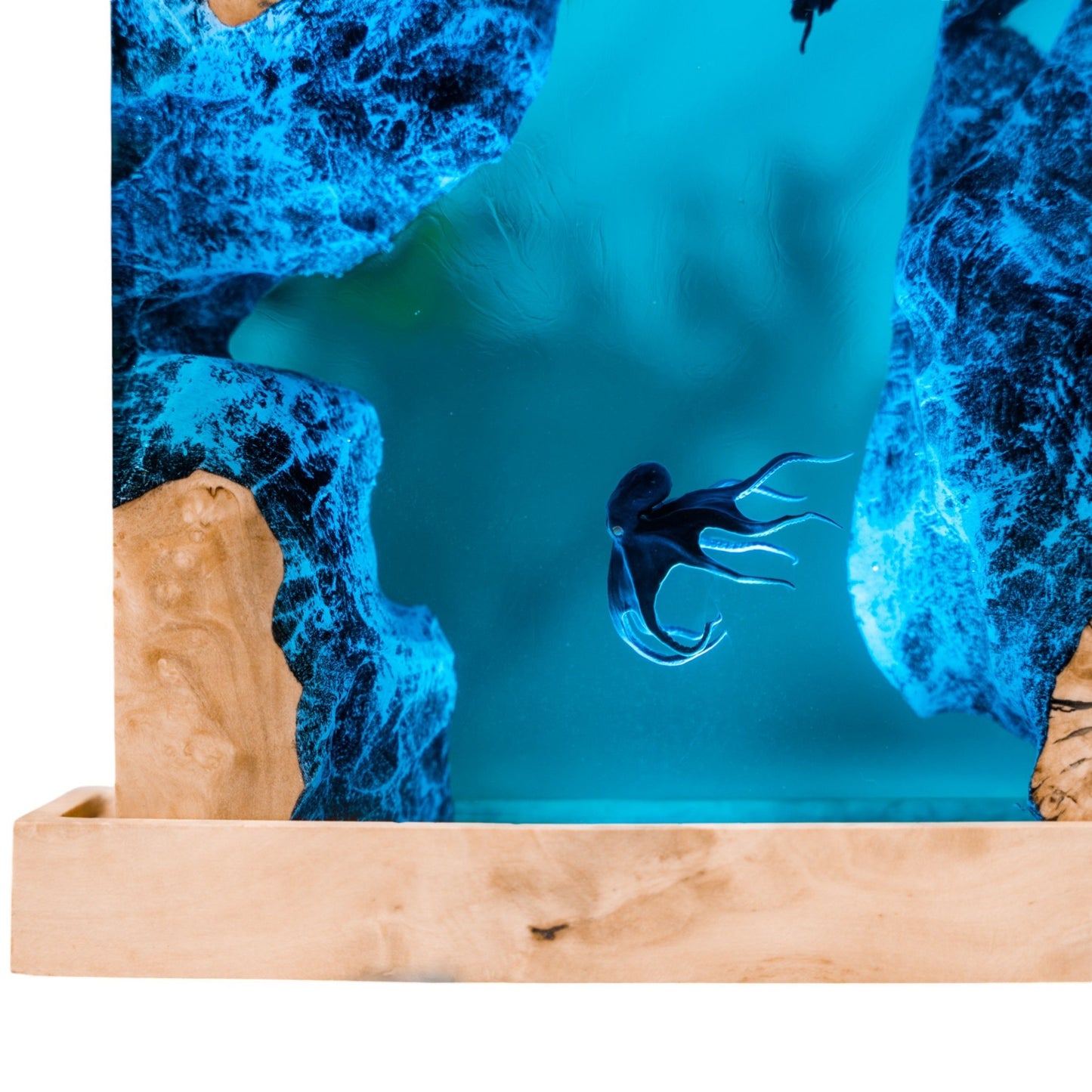 Octopus and Scuba Diver Ocean Resin Night Light: Resin Lamp Streamer & Playroom Decor, Personalized Gift
