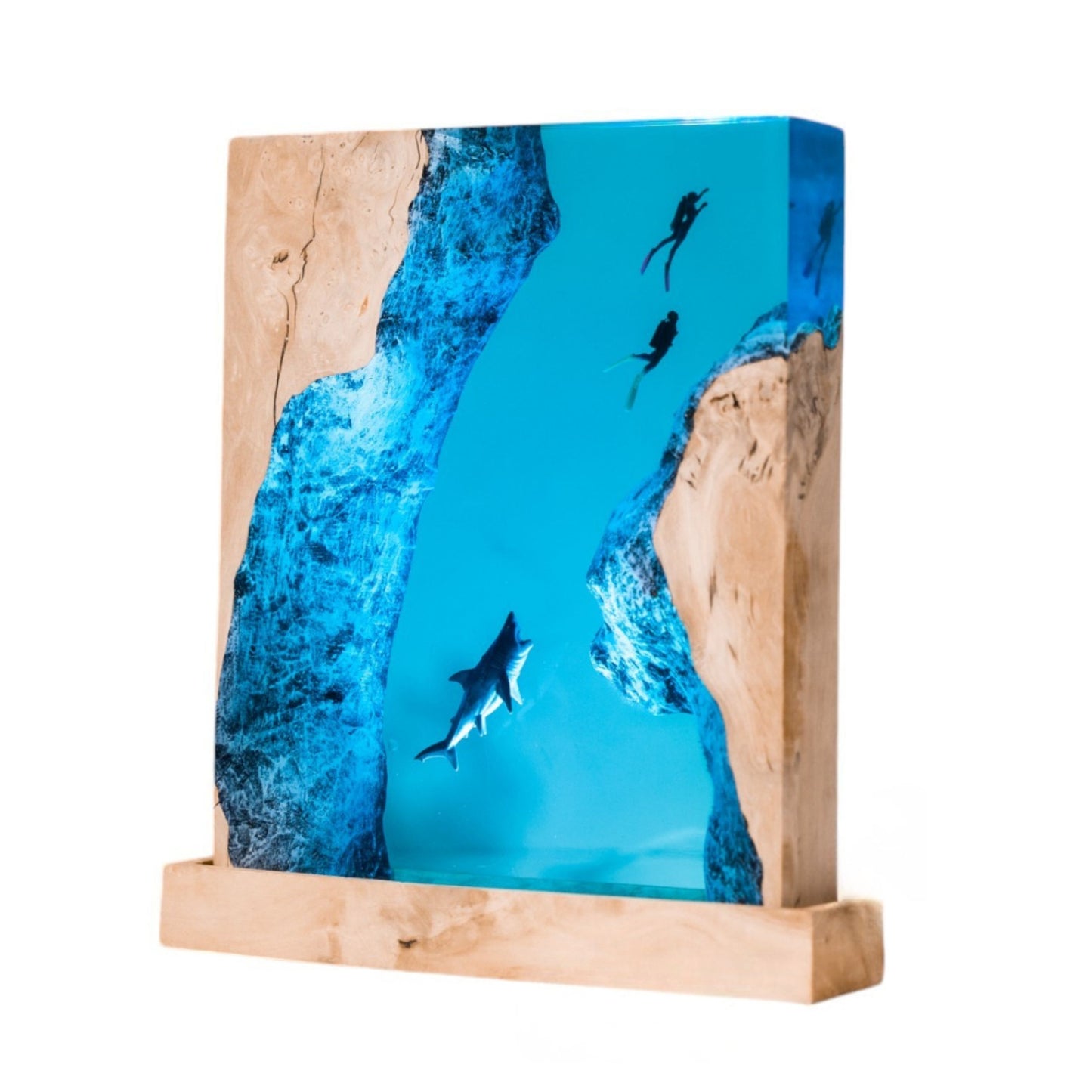 Shark Ocean Resin Night Light: Resin Lamp Streamer & Playroom Decor, Personalized Gift