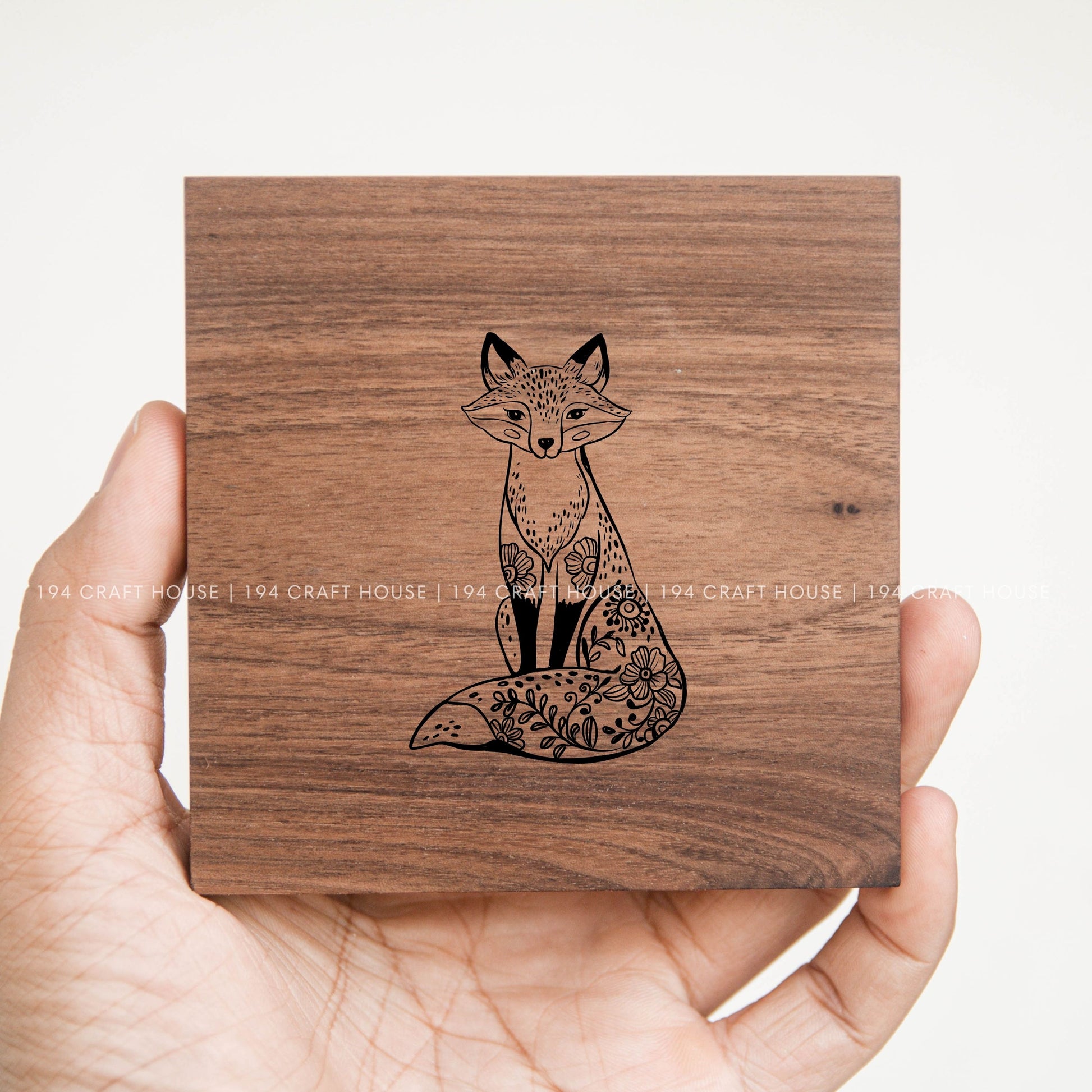 Personalized Square Walnut Wooden Coasters