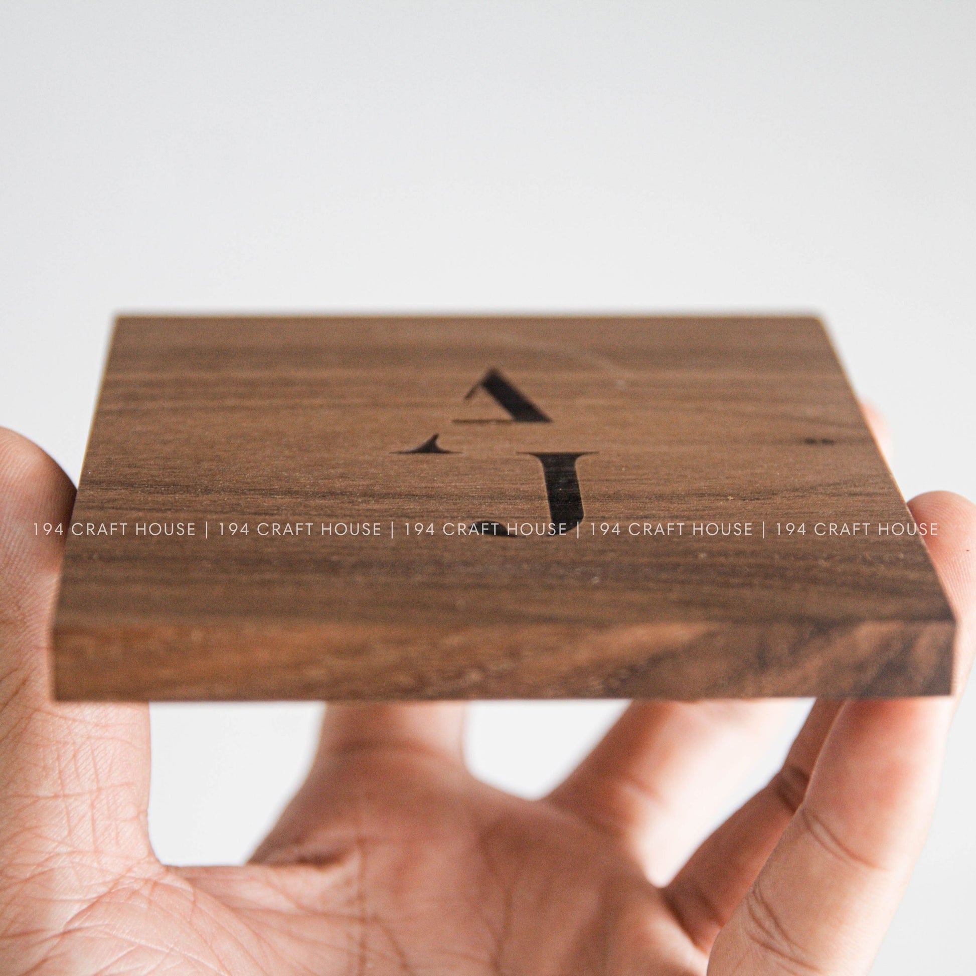 Personalized Square Walnut Wooden Coasters