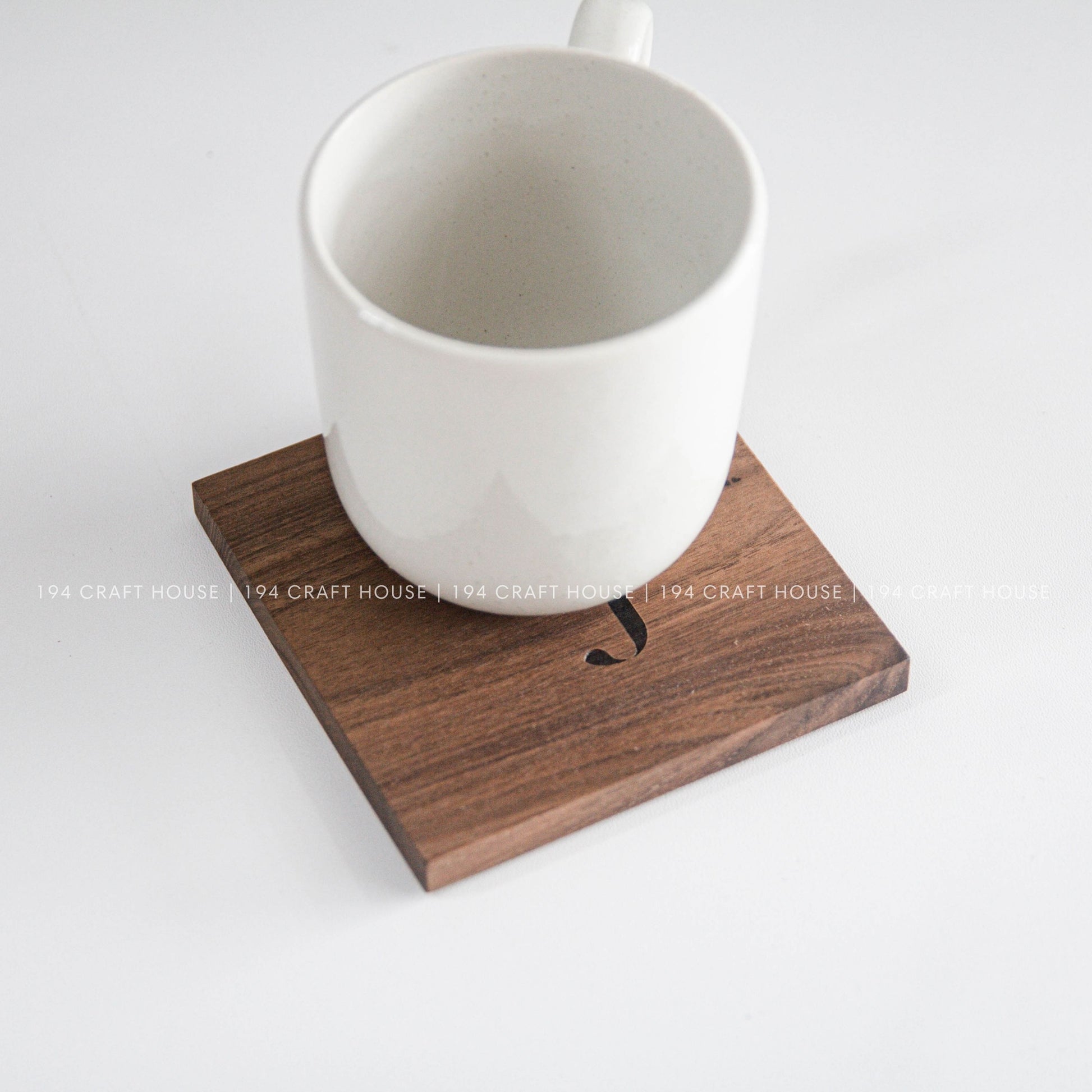 Personalized Square Walnut Wooden Coasters
