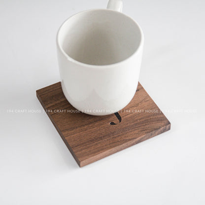 Personalized Square Walnut Wooden Coasters