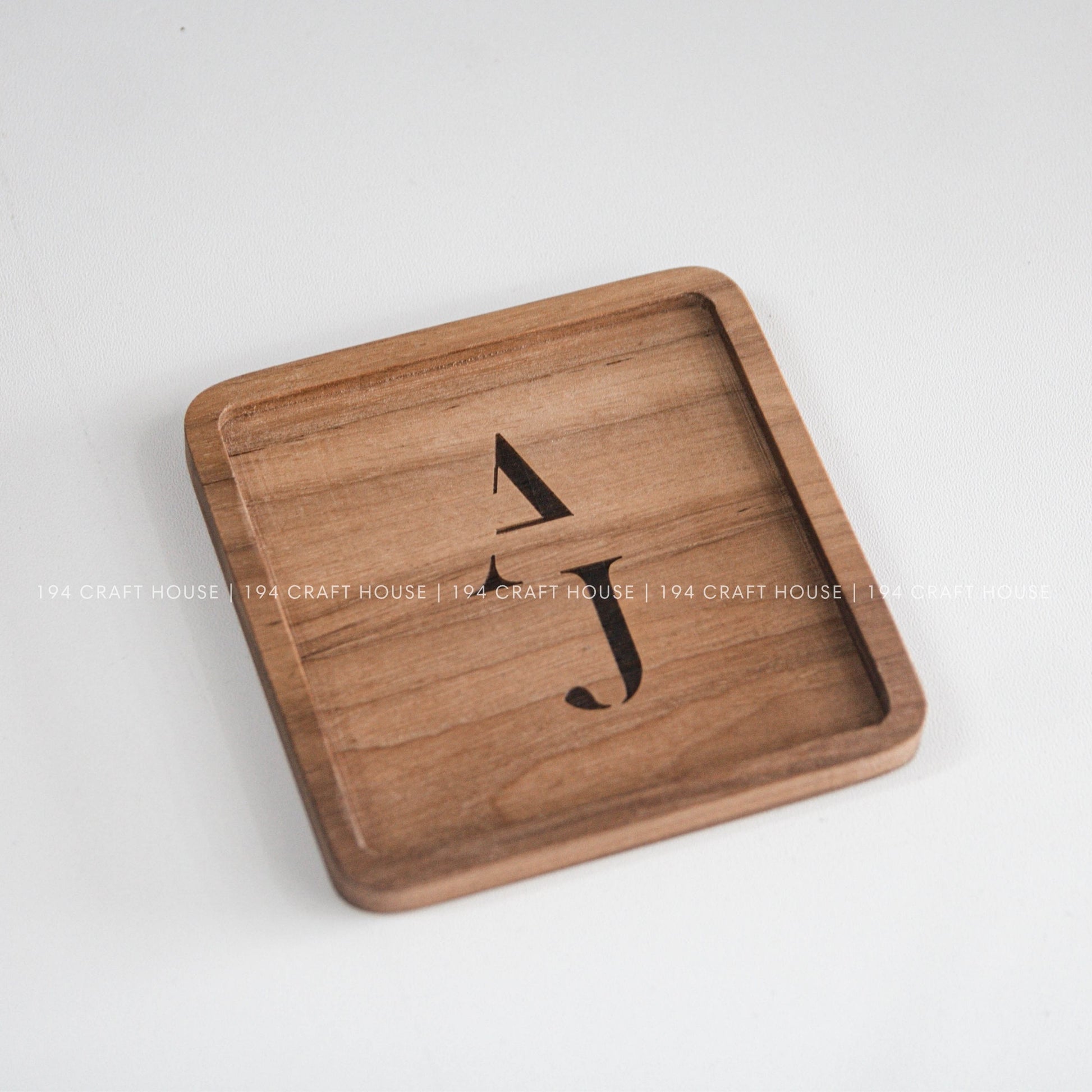 Personalized Square Walnut Wooden Coasters