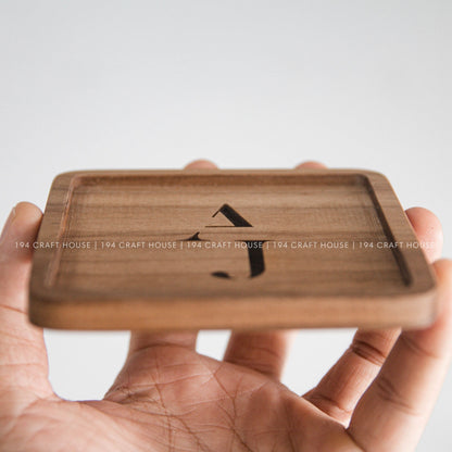Personalized Square Walnut Wooden Coasters