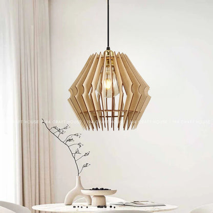 Wood Pendant Light Chandelier Hanging Lamp