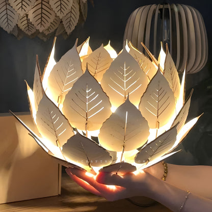 Leaf Wood Pendant Light for Restaurant Hotel Coffee, Chandelier Lamp Shade Farmhouse Decor
