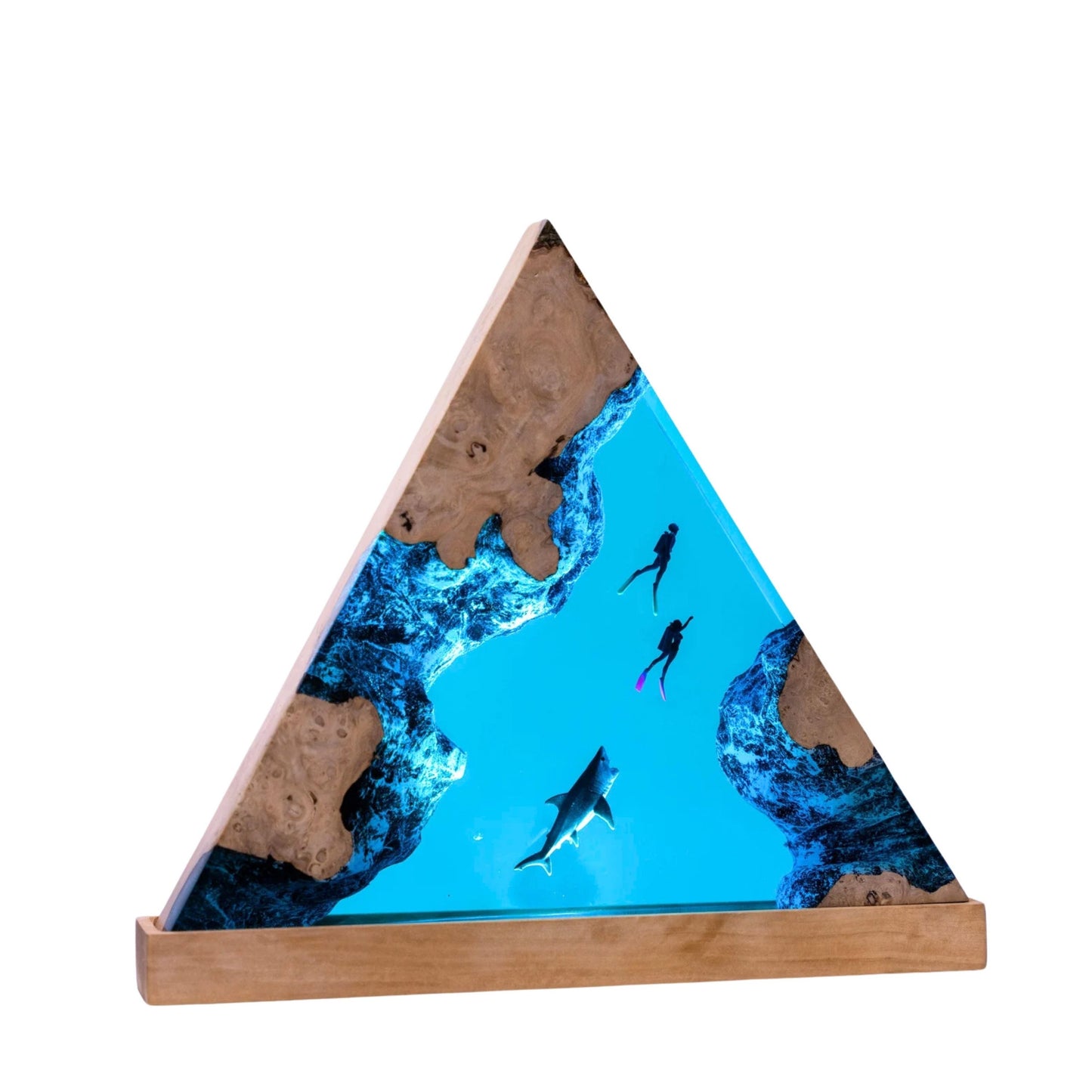 Shark Ocean Resin Night Light: Resin Lamp Streamer & Playroom Decor, Personalized Gift