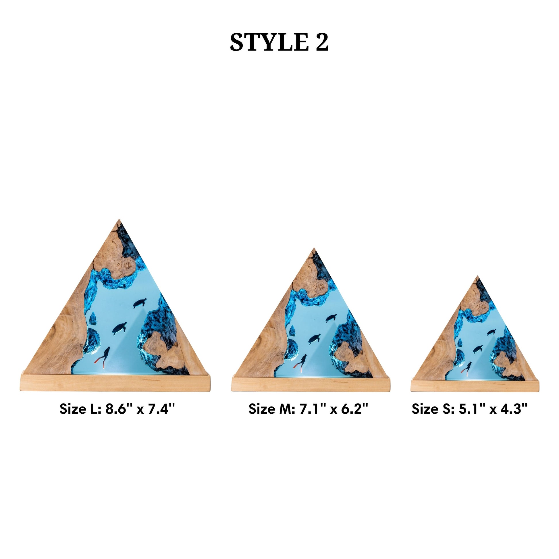 Turtle and Scuba Diver Ocean Resin Night Light: Resin Lamp Streamer & Playroom Decor, Personalized Gift