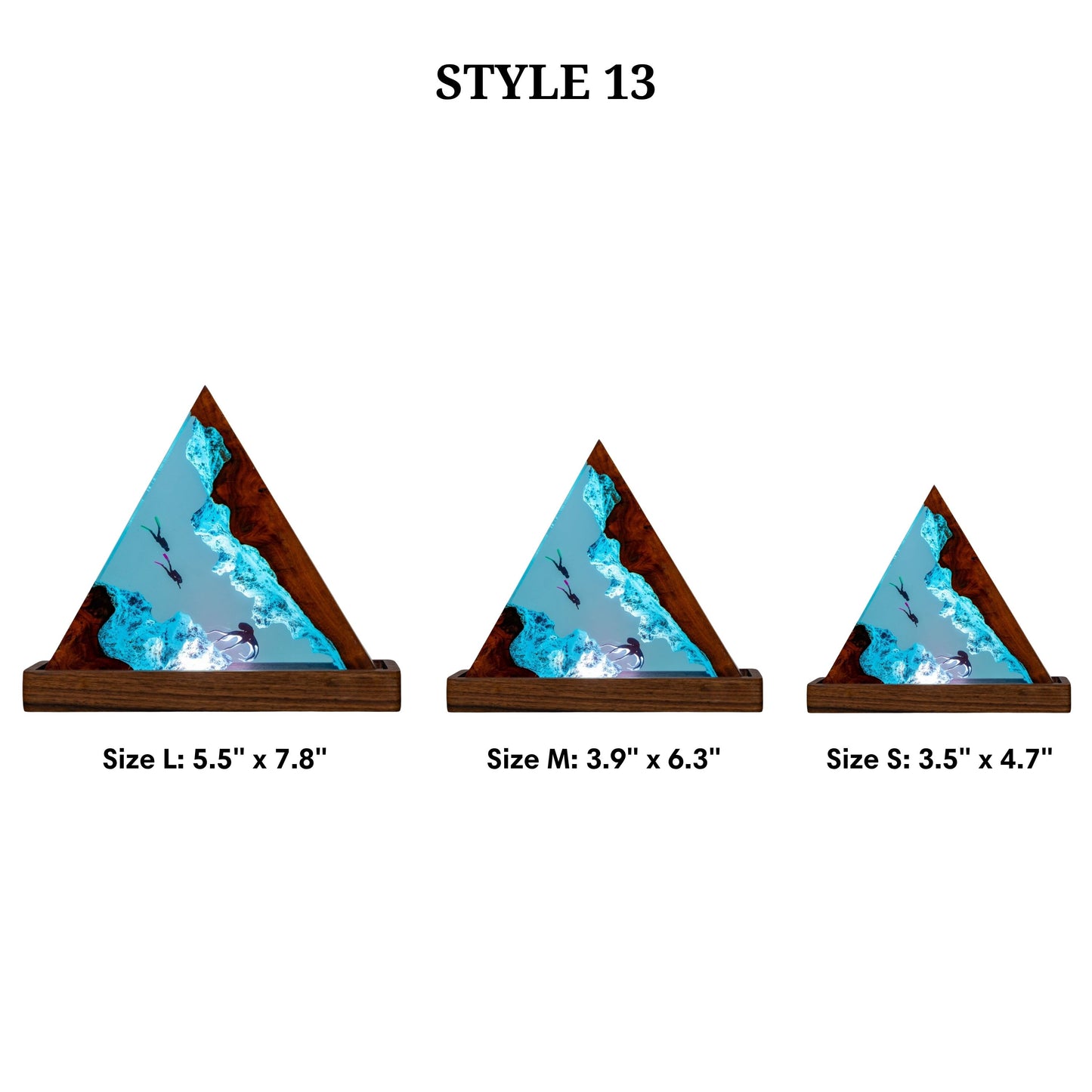 Octopus and Scuba Diver Ocean Resin Night Light: Resin Lamp Streamer & Playroom Decor, Personalized Gift