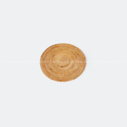 Handwoven Round Rattan Coasters 