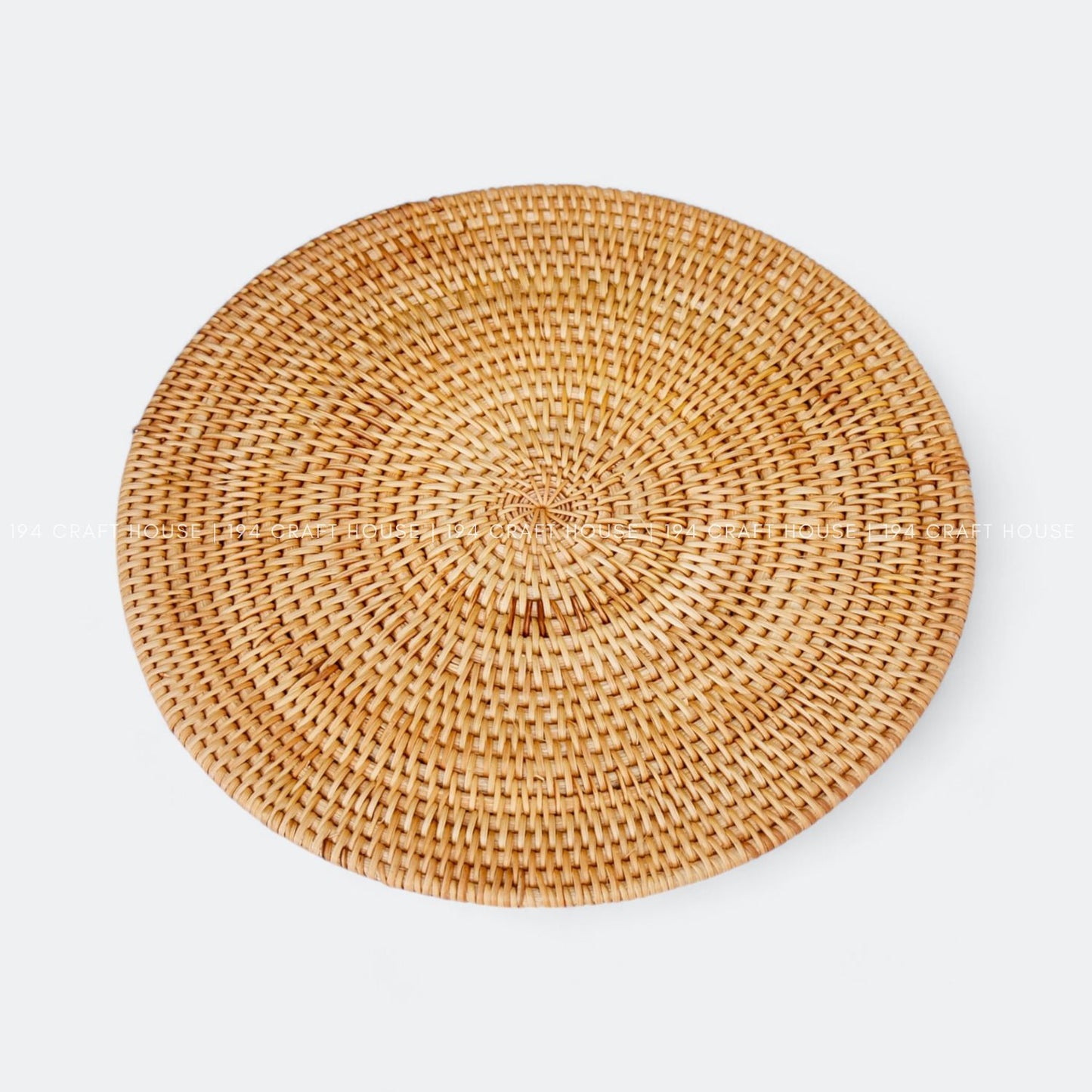 Handwoven Round Rattan Placemats Set