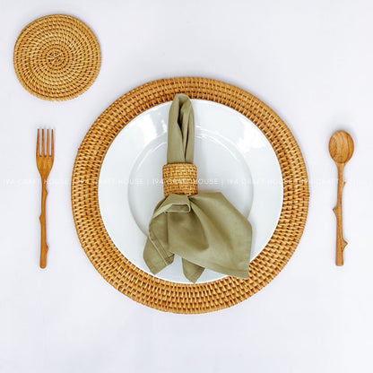 Handmade Round Rattan Napkin Rings