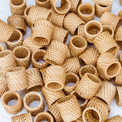 Handmade Round Rattan Napkin Rings