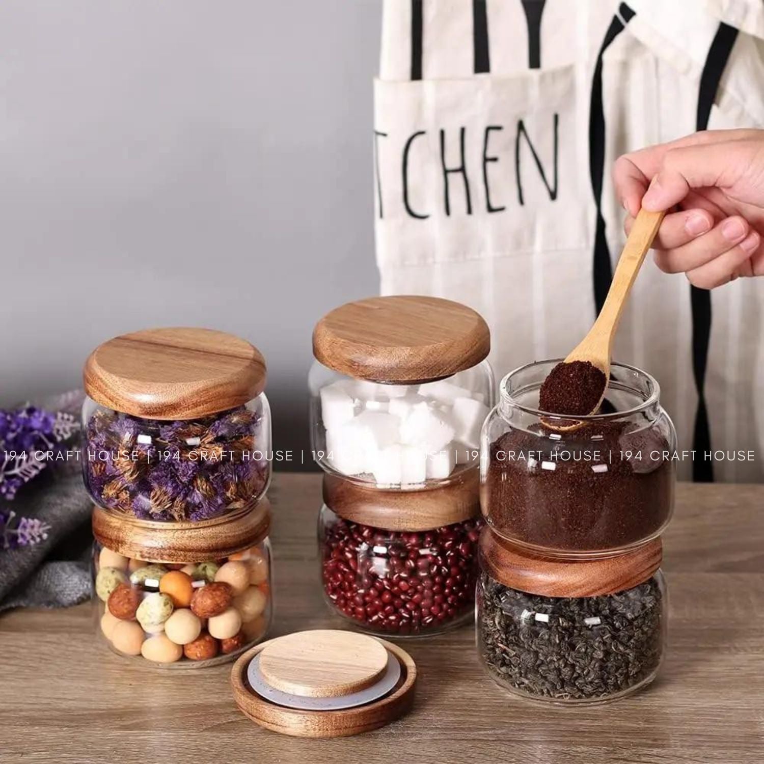 Glass Food Jar Kitchen Organization