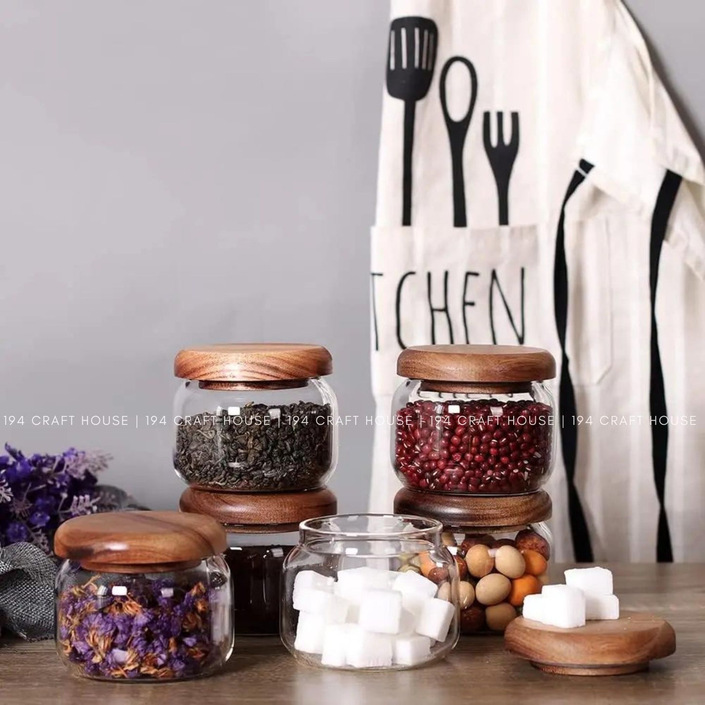 Glass Food Jar Kitchen Organization