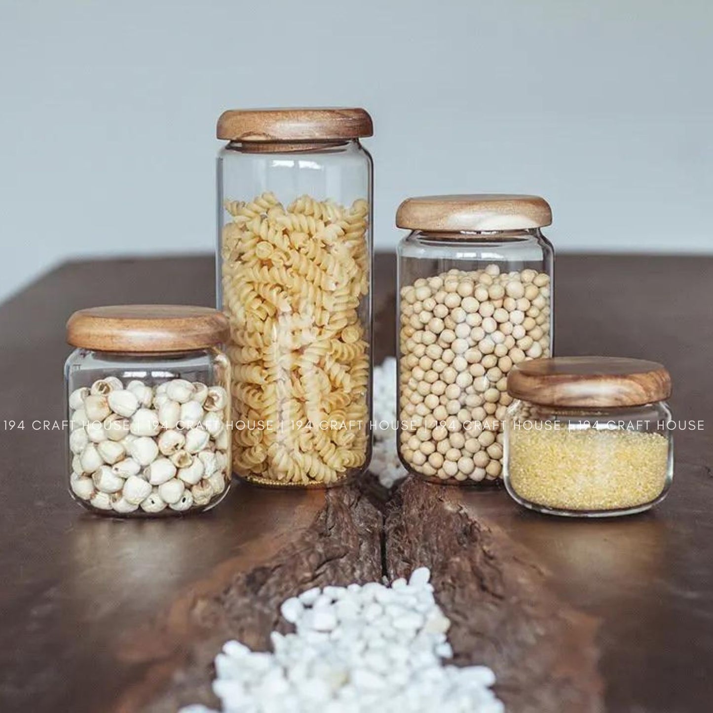 Glass Canister Food Container Pantry Storage