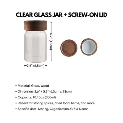 10oz Glass Jar Canister Food Kitchen Storage